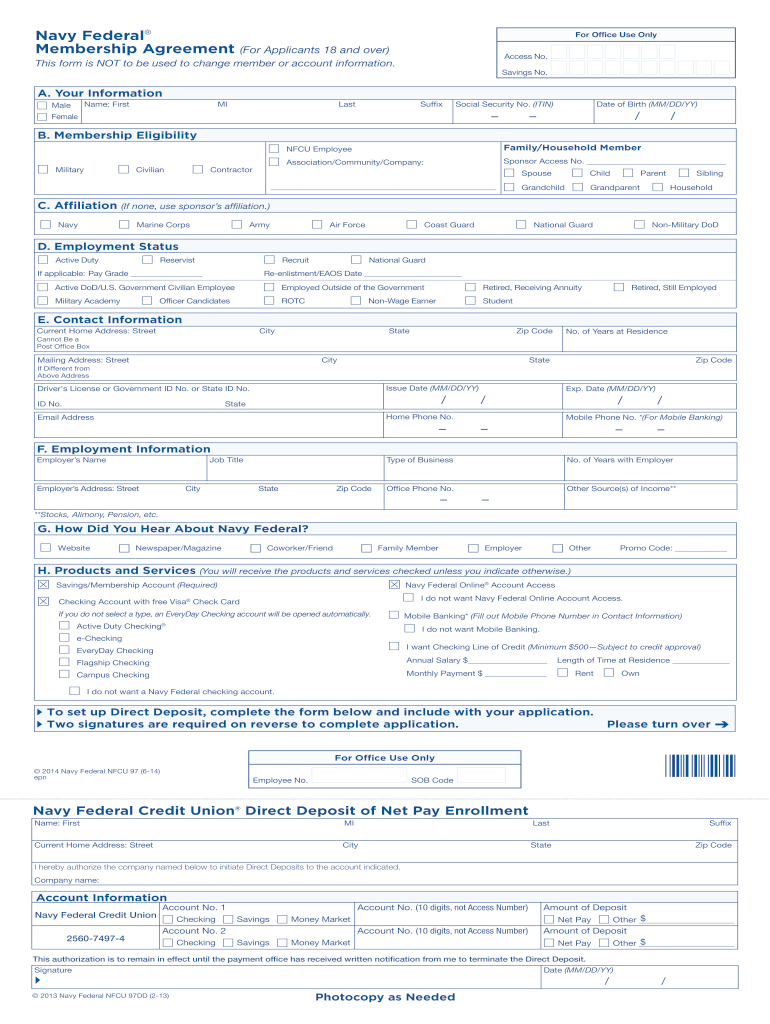 Check Status of Navy Federal Membership Application  Form