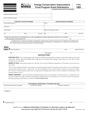 Energy Conservation Improvement Fund Program Grant Distribution Revenue Ne  Form