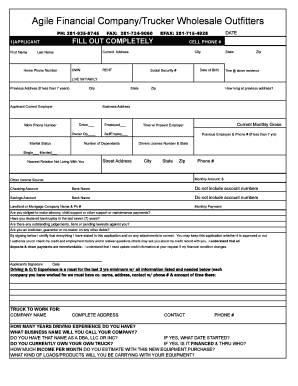 Agiletruckcom Form