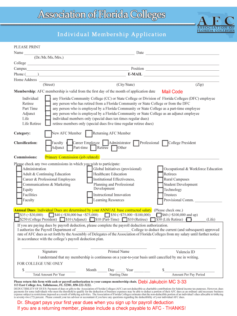 PDF Application Valencia College Valenciacollege  Form