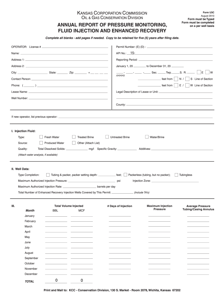  Kcc U3c Form 2014