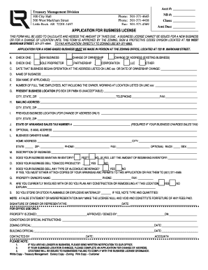  City of Little Rock Business License 2005