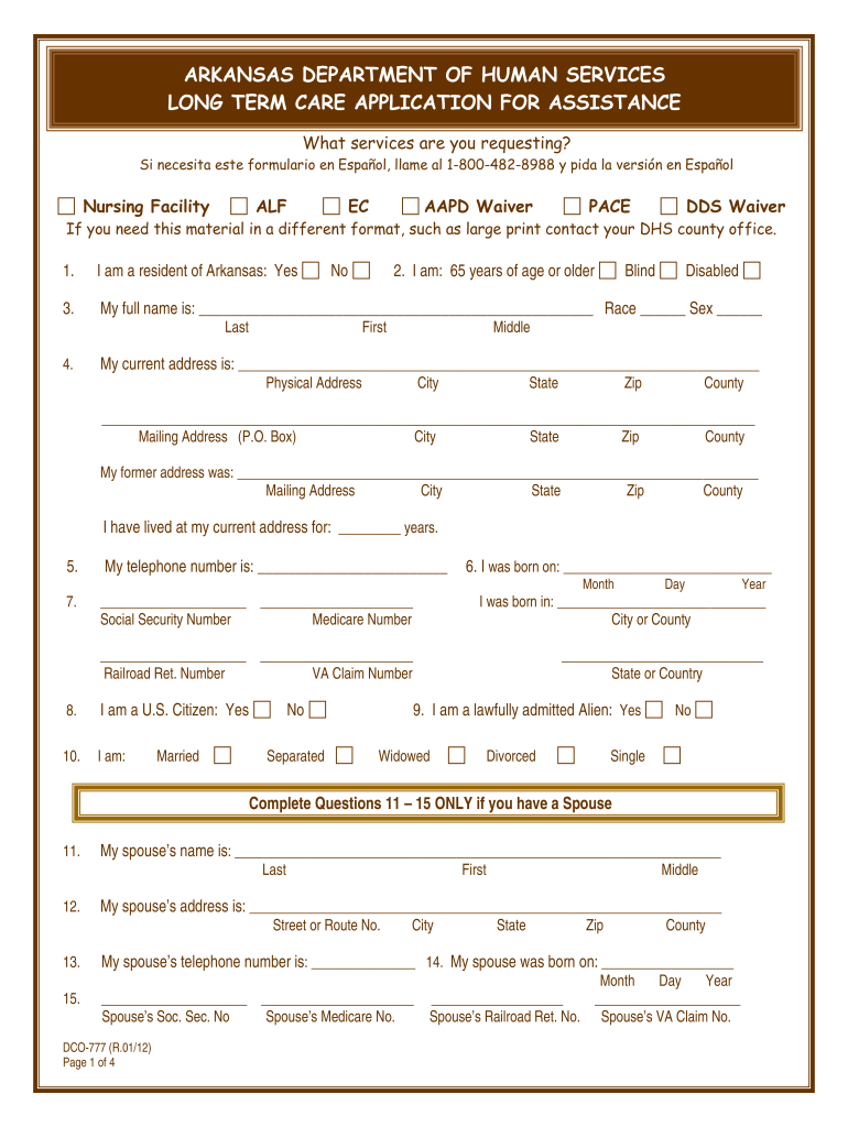  Arkansas Dhs Form Dco 153 2012-2024