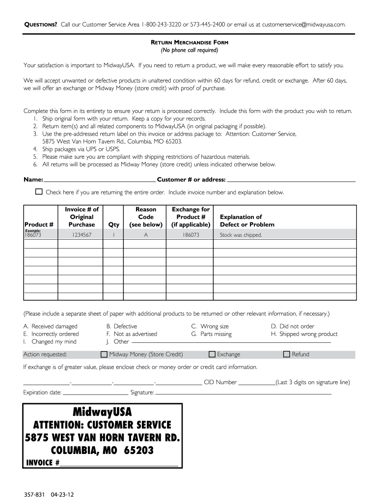  Midwayusa Return Form 2012