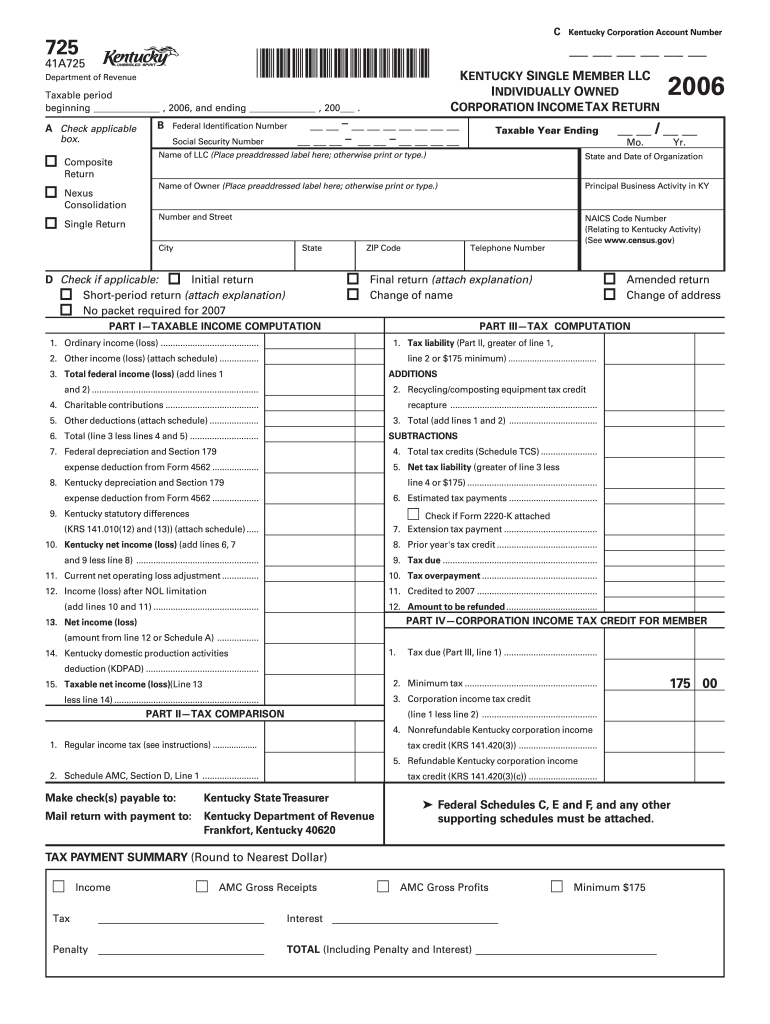  Form 725 Instructions 2016