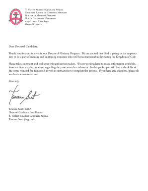 Dear Doctoral Candidate, Thank You for Your Interest in Our Doctor of Ngu  Form