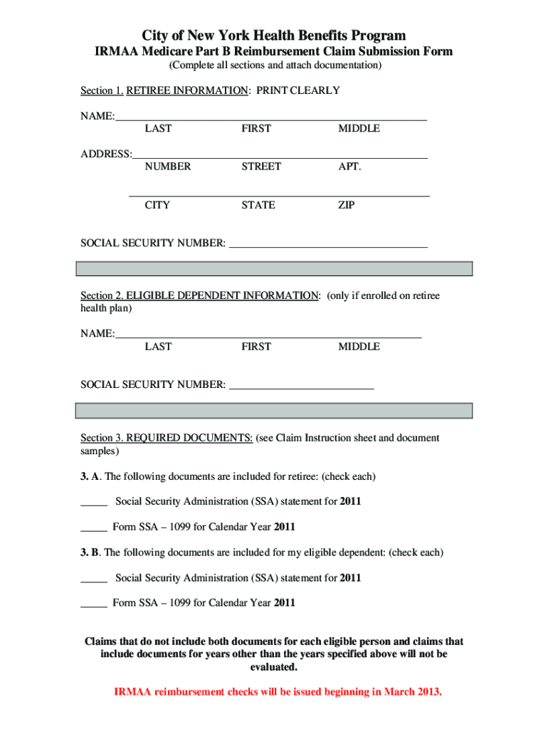 Irmaa Form