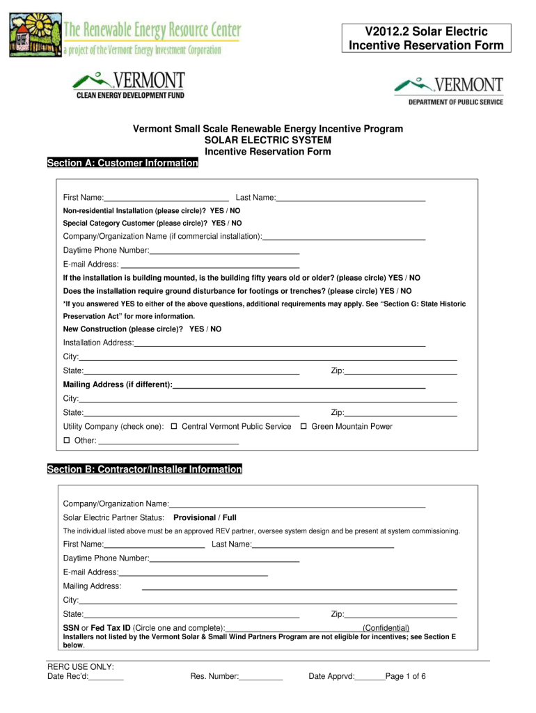 Vermont Business Forms