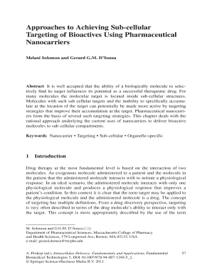 Approaches to Achieving Sub Cellular Targeting of Springer  Form