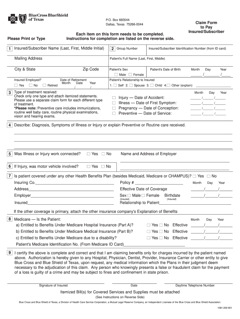 blue cross travel insurance application form