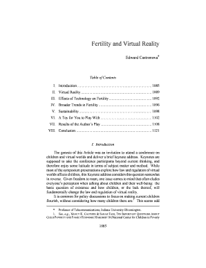 Fertility and Virtual Reality Law Wlu  Form