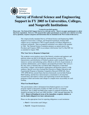Please Note the Federal S&amp;E Support Survey is a Web Only Survey Nsf  Form