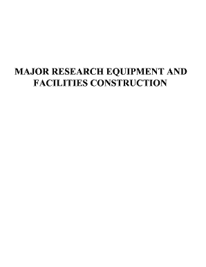Budget Request to CongressFY200416Major Research Equipment and Facilities Construction  Form