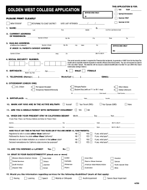 Admission Form Format