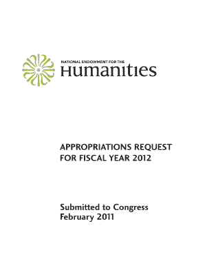 Fiscal Year Budget Request 108 Page PDF National Neh  Form