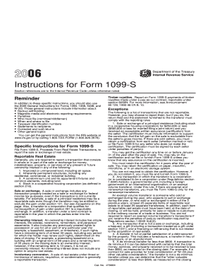 Instructions for Form 1099 S Instructions for Form 1099 S, Proceeds from Real Estate Transactions