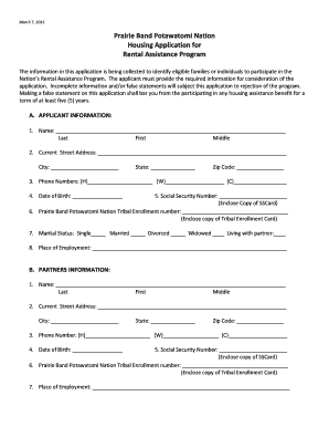 Pokagon Band Assistance Programs  Form