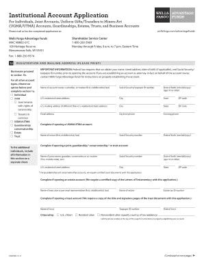 Institutional Account Application for Individuals, Joint Accounts, UGMAUTMAs, Guardianships, Estates, Trusts, and Business Accou  Form