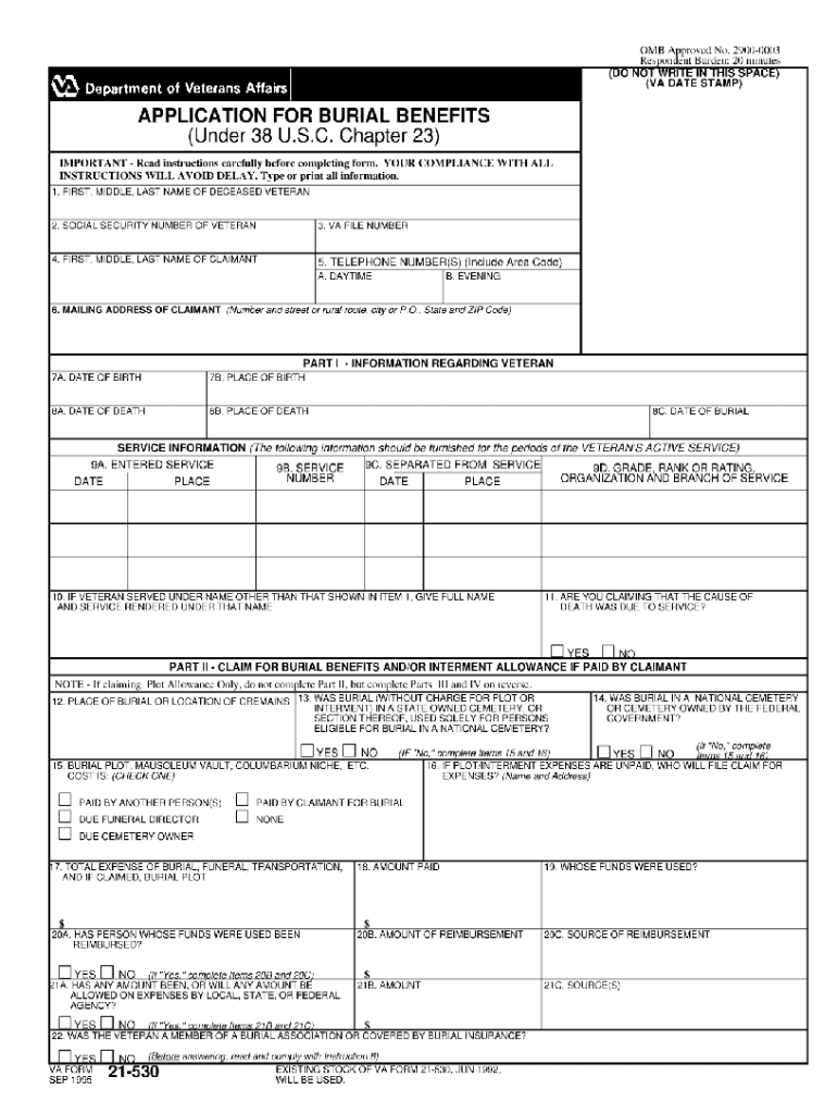  Va Form 21 530 2012