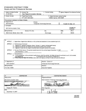 Core Services Administration State of Alaska Doa Alaska  Form