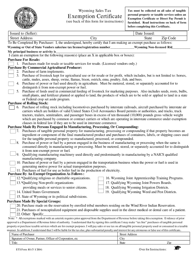 Etc 101 Form