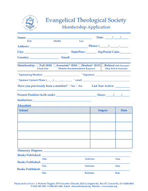 Membership Application  Etsjets  Form