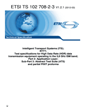 TS 102 708 2 3 V1 2 1 Intelligent Transport Systems ITS Etsi  Form