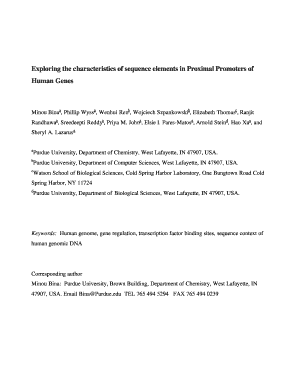 Exploring the Characteristics of Sequence Elements in Proximal Cs Purdue  Form