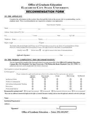 Recommendation Form PMD Ecsu