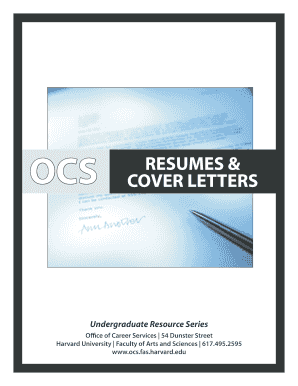 Ocs Resume Template  Form