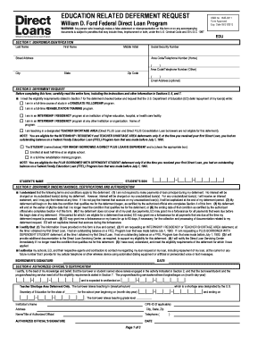 EDUCATION RELATED DEFERMENT REQUEST Avila  Form