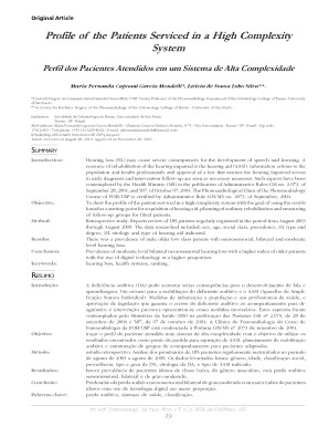 Profile of the Patients Serviced in a High Complexity System Internationalarchivesent  Form