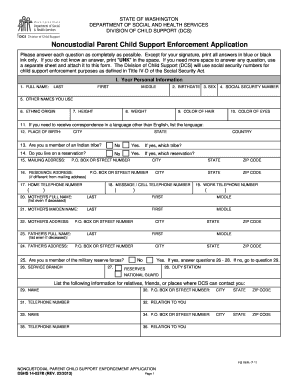 Dshs Washington  Form