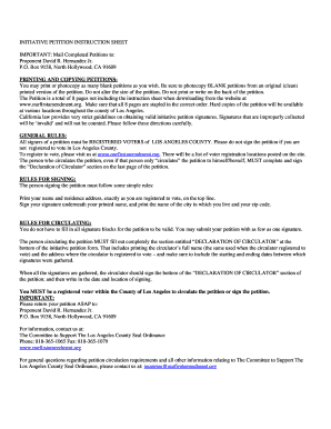 INITIATIVE PETITION INSTRUCTION SHEET KeepTheCross Com  Form