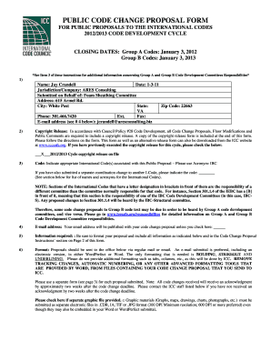 PUBLIC CODE CHANGE PROPOSAL FORM Foam Sheathing