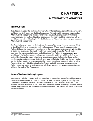 ALTERNATIVES ANALYSIS Quincyma  Form