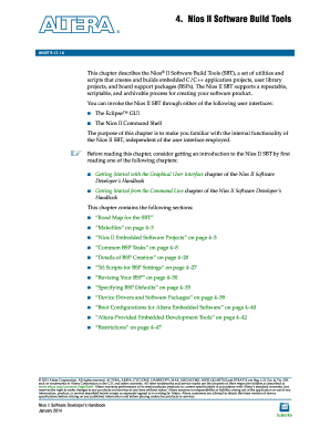 Nios II Software Build Altera  Form