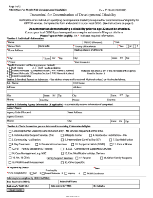 Opwdd Transmittal Form