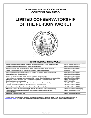  Conservatorship Forms 2012-2024