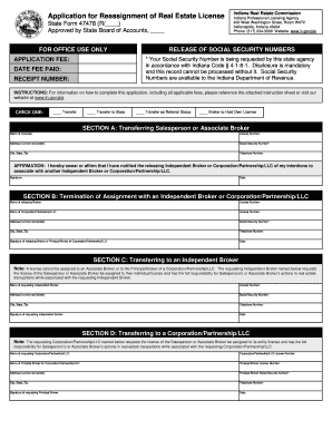 Indiana Reassignment Form