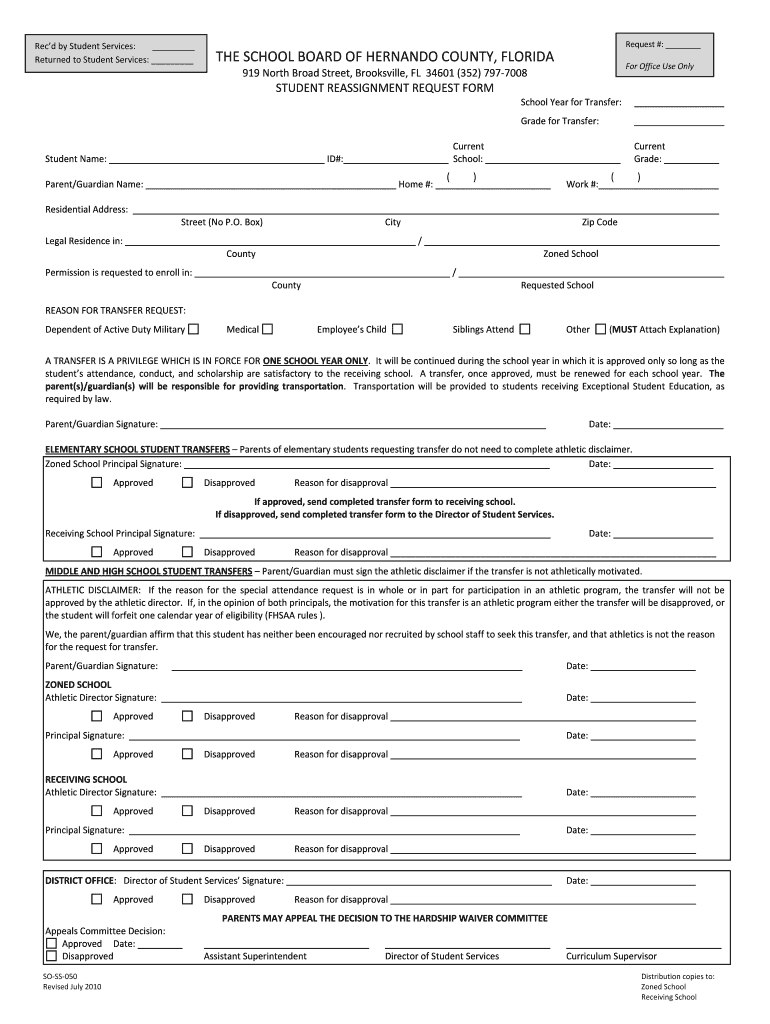  School Physical Hernando County 2010-2024