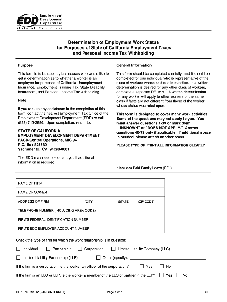  California Employment Status 2009