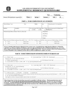 Elac Supplemental Application Form