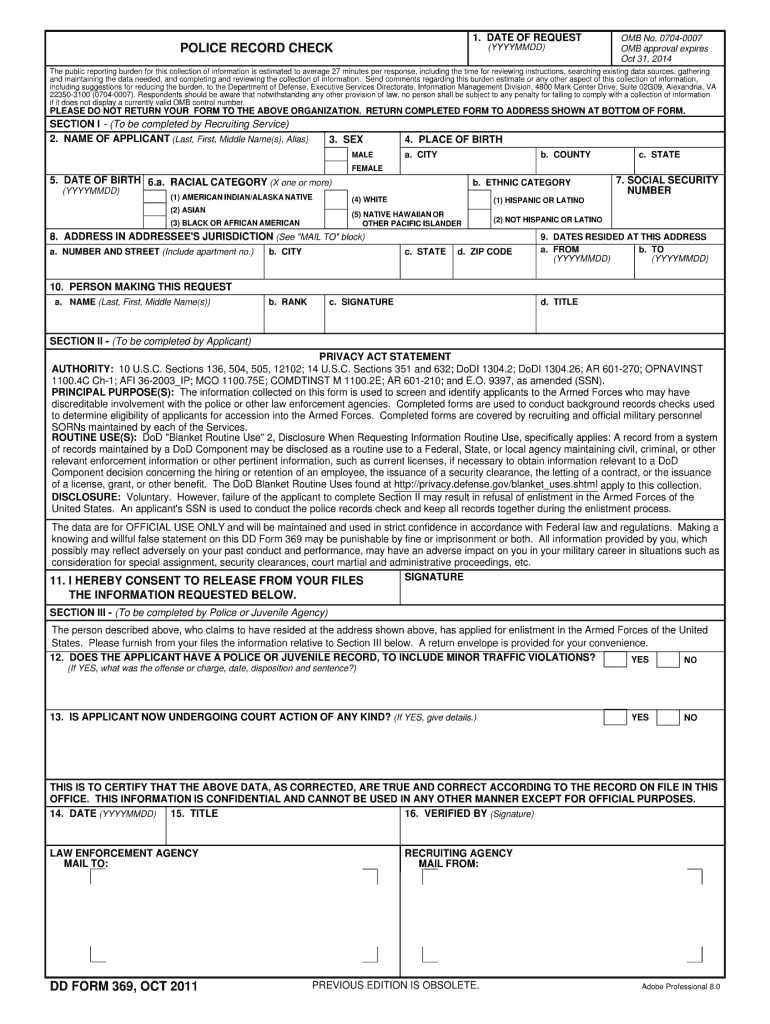  Dd 369 Form 2014