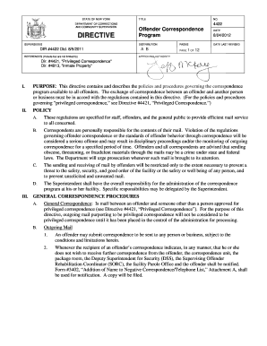 Nys Doccs Directives  Form