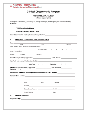 New York Observership  Form
