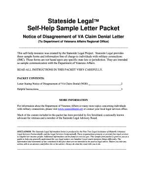 Sample Letter for Va Unemployability  Form