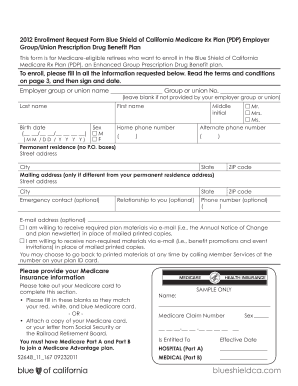 Blue Shield Medicare Rx Form