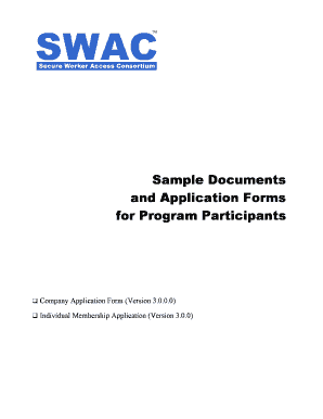 Swac Card  Form