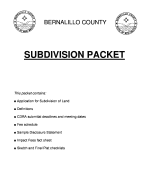 Bernalillo County Cdra Submittal Application Form